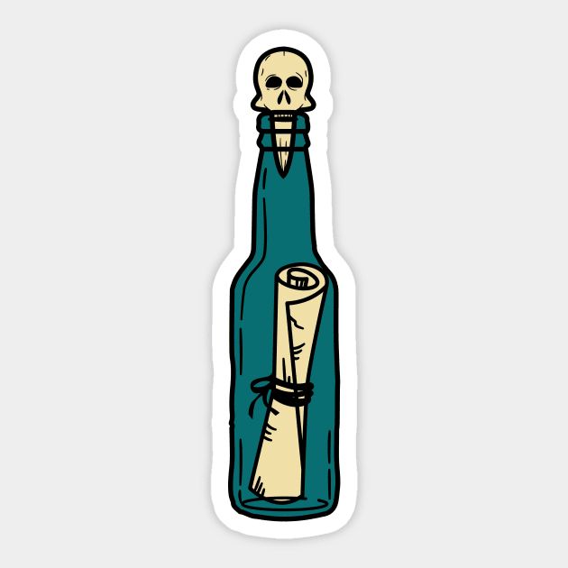 Message in a bottle Sticker by 4ntler